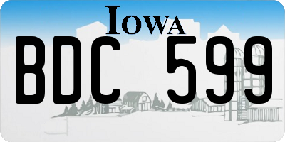 IA license plate BDC599