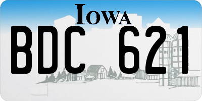 IA license plate BDC621