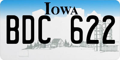 IA license plate BDC622