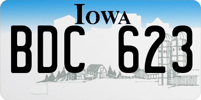 IA license plate BDC623