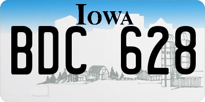 IA license plate BDC628