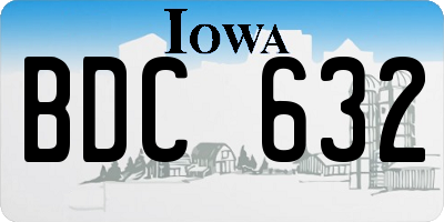 IA license plate BDC632