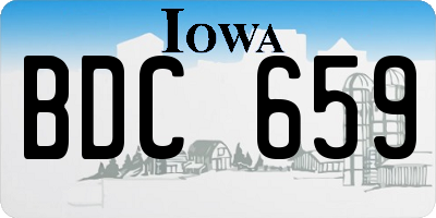 IA license plate BDC659
