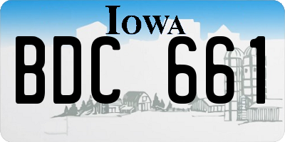 IA license plate BDC661