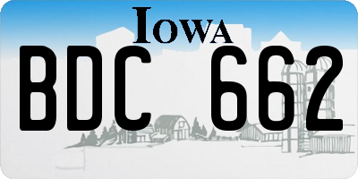 IA license plate BDC662