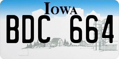 IA license plate BDC664
