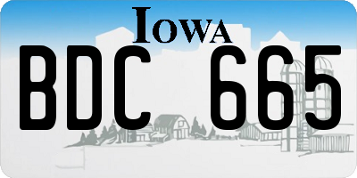 IA license plate BDC665