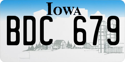 IA license plate BDC679