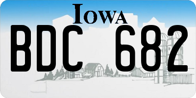 IA license plate BDC682