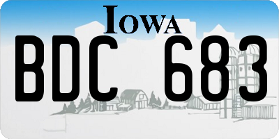 IA license plate BDC683