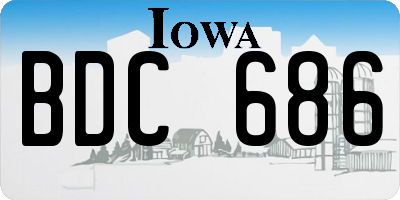 IA license plate BDC686