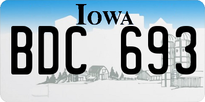 IA license plate BDC693