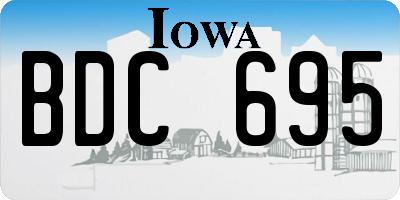 IA license plate BDC695