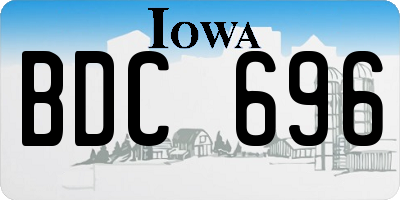 IA license plate BDC696