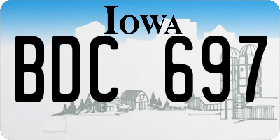 IA license plate BDC697