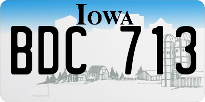 IA license plate BDC713