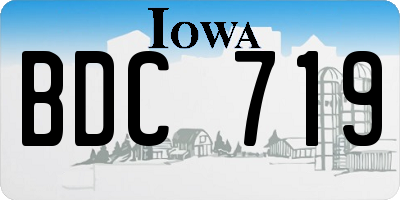IA license plate BDC719