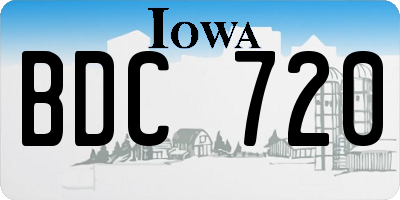 IA license plate BDC720