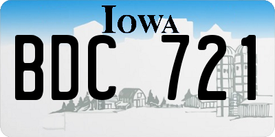 IA license plate BDC721