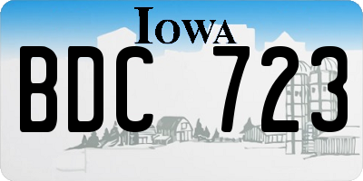 IA license plate BDC723