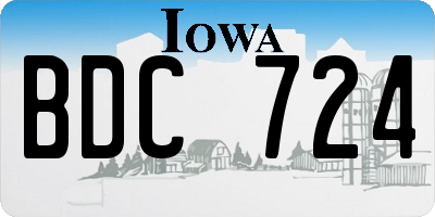 IA license plate BDC724