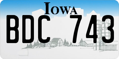 IA license plate BDC743