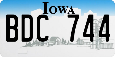 IA license plate BDC744