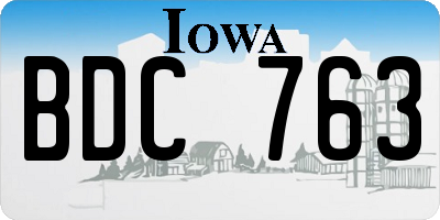IA license plate BDC763