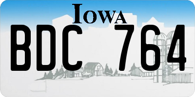 IA license plate BDC764