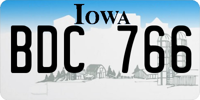 IA license plate BDC766