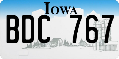 IA license plate BDC767