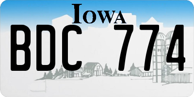 IA license plate BDC774