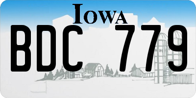 IA license plate BDC779