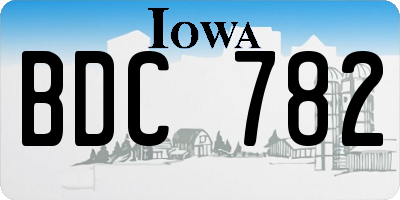 IA license plate BDC782
