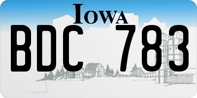 IA license plate BDC783