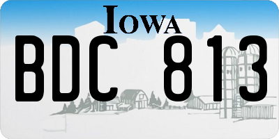 IA license plate BDC813