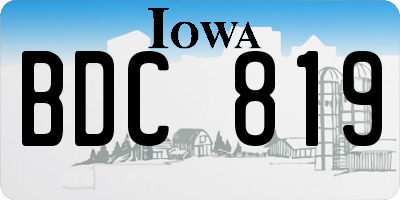 IA license plate BDC819