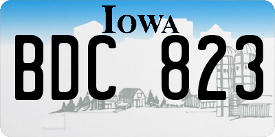 IA license plate BDC823