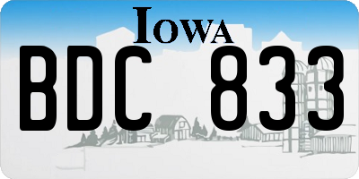 IA license plate BDC833