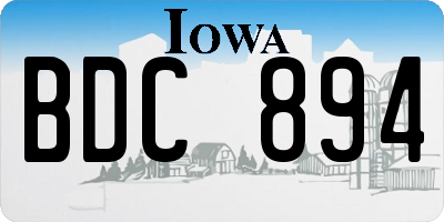 IA license plate BDC894