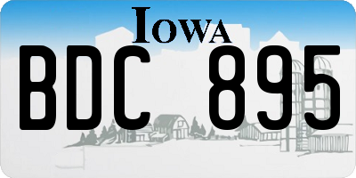 IA license plate BDC895