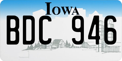 IA license plate BDC946