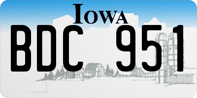 IA license plate BDC951