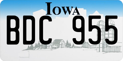 IA license plate BDC955