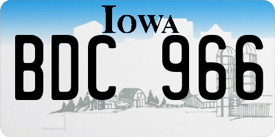 IA license plate BDC966