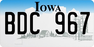 IA license plate BDC967