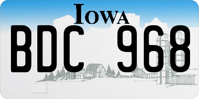 IA license plate BDC968