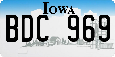 IA license plate BDC969