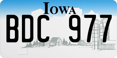 IA license plate BDC977