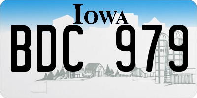 IA license plate BDC979